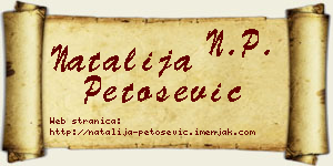Natalija Petošević vizit kartica
